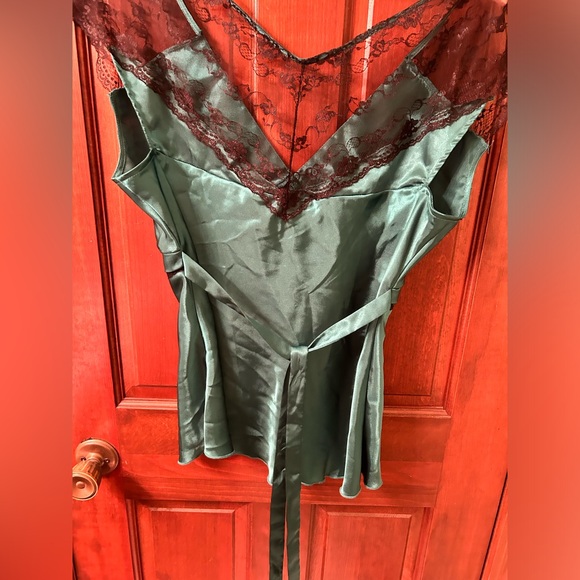 MORBID THREADS VTG  Gorgeous polyester and lace tie back blouse. Size XL - Picture 6 of 7